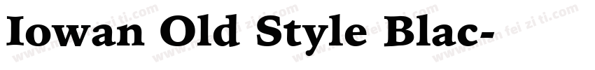 Iowan Old Style Blac字体转换